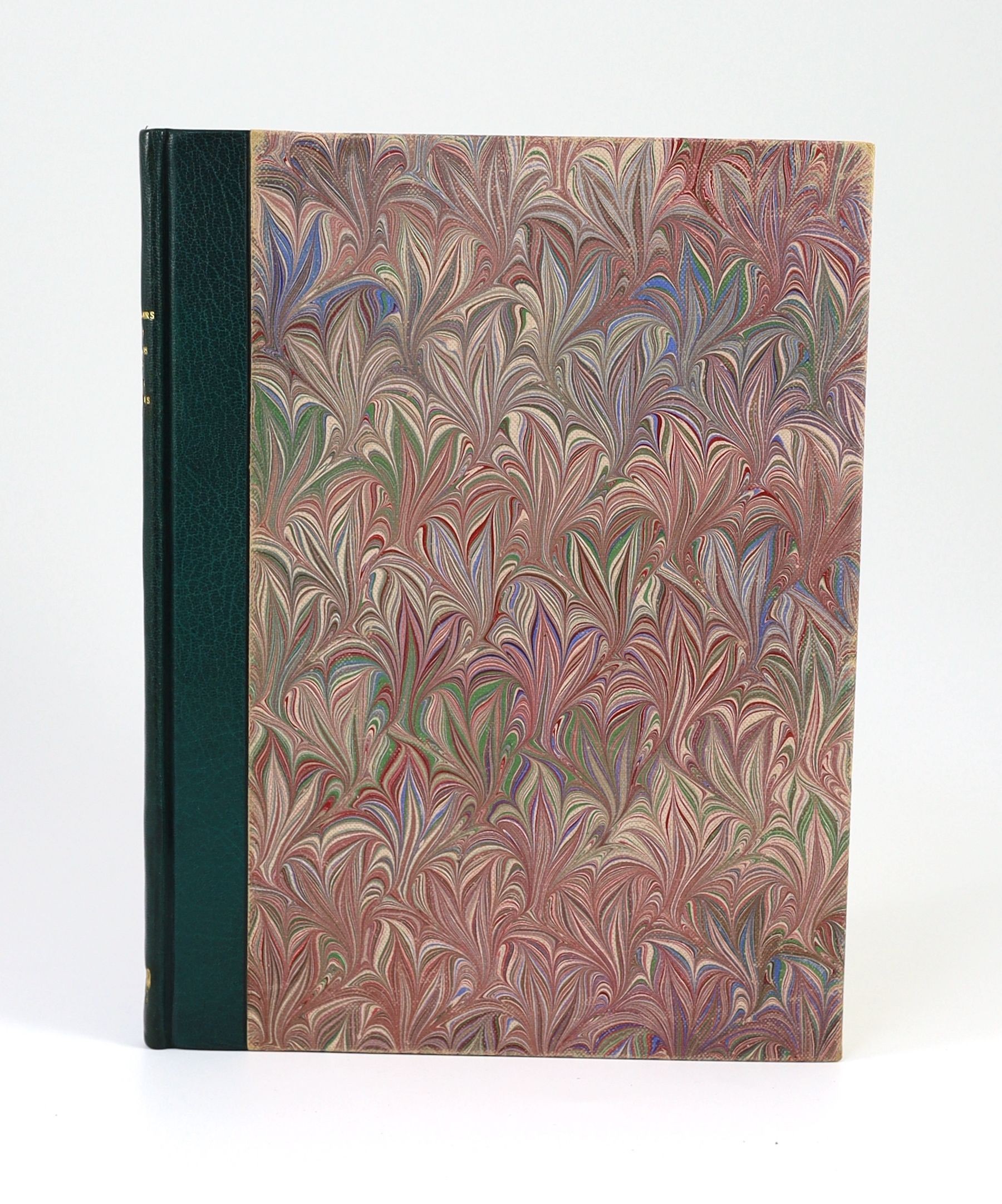 Golden Cockerel Press - Bates, Herbert Ernest - Flowers and Faces, one of 325, signed by the author, illustrated by John Nash, with engraved title and 4 fullpage wood-engravings, 4to, quarter green morocco with marbled p